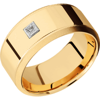 10K Yellow Gold + Polish , Bead Finish