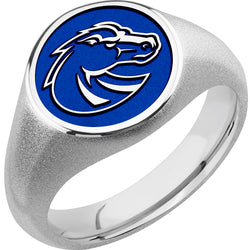 Boise State University Custom Collegiate Palladium Silver Signet Ring