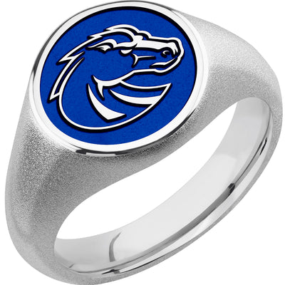 Boise State University Custom Collegiate Palladium Silver Signet Ring