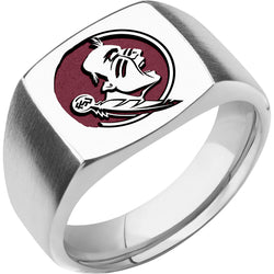 Florida State University FSU Custom Collegiate Palladium Silver Signet Ring