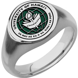 University of Hawaii Custom Collegiate Titanium Signet Ring