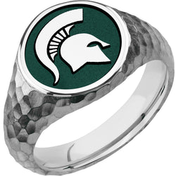 Michigan State University Custom Collegiate Palladium Silver Signet Ring