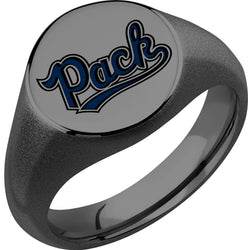 University of Nevada Custom Collegiate Black Zirconium Signet Ring