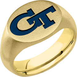 Georgia Tech University Custom Collegiate 10K Yellow Gold Signet Ring