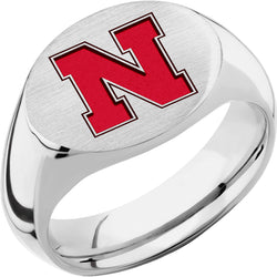 University of Nebraska Custom Collegiate Cobalt Chrome Signet Ring