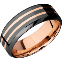 Zirconium + Polish , Polish Finish + 14K Rose Gold