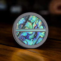 Black Titanium Abalone and Cerakote Premium Golf Ball Marker