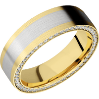 14K Yellow Gold + Satin Finish