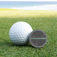 Black Titanium Damascus Steel and Cerakote Premium Golf Ball Marker