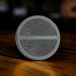 Black Titanium Damascus Steel and Cerakote Premium Golf Ball Marker