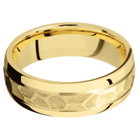22K Yellow Gold + Rock , Polish Finish