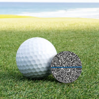 Damascus Steel and Cerakote Premium Golf Ball Marker