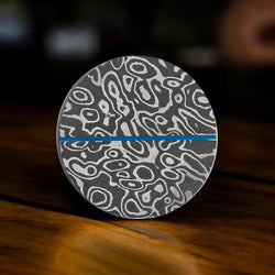 Damascus Steel and Cerakote Premium Golf Ball Marker