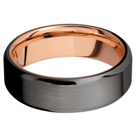 Tantalum Noir + Satin , Polish Finish + 14K Rose Gold