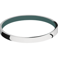 14K White Gold + Polish Finish + Northern Lights