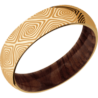 10K Yellow Gold + Polish Finish + Sequoia
