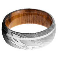 Damascus + Polish Finish + Desert Iron Wood