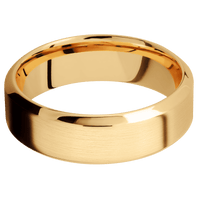 14K Yellow Gold + Satin , Polish Finish