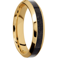 10K Yellow Gold + Satin , Polish Finish