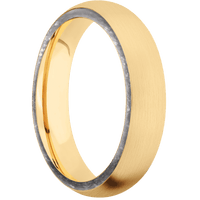 14K Yellow Gold + Satin Finish