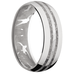 Palladium Silver + Polish Finish