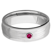 18K White Gold + Treebarkh Finish