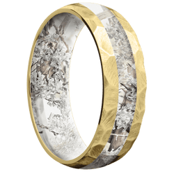 18K Yellow Gold + Rock Finish + King's Snow
