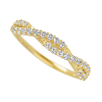 18K Yellow Gold band with 26 Round Lab Grown Diamond having TCW-.39