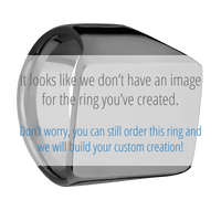Extra Large Rectangle signet ring (24x17mm) in Zirconium, with a Wide style band, a Red Jasper inlay.