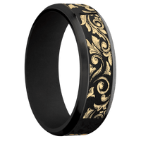 Zirconium + Polish , Satin Finish + Black