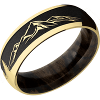 14K Yellow Gold + Polish Finish + Ziricote
