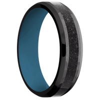 Zirconium + Hammer , Polish Finish + Royal Blue