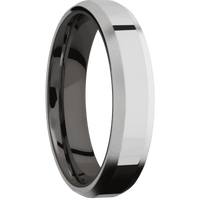 18K White Gold + Polish , Bead Finish + Tantalum Noir