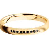 14K Yellow Gold + Satin Finish