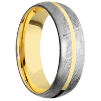 Meteorite + None Finish + 14K Yellow Gold