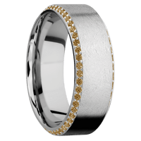 10K White Gold + Distressed , Polish Finish