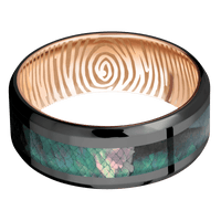 Zirconium + Polish , Polish Finish + 14K Rose Gold