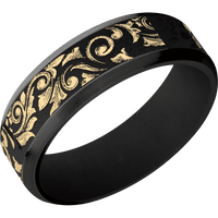Zirconium + Polish , Satin Finish + Black