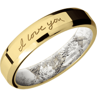 10K Yellow Gold + Polish , Polish Finish + King's Snow