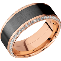 14K Rose Gold + Satin , Polish Finish
