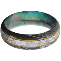 Damascus + Acid Finish + Black Mother of Pearl
