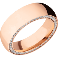 14K Rose Gold + Polish Finish