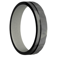 Zirconium + Rockpolish , Bead Finish + Gun Metal Grey
