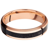 14K Rose Gold + Polish , Satin Finish