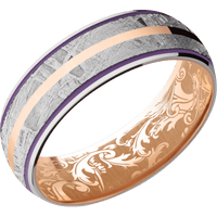 Platinum + Polish Finish + 14K Rose Gold