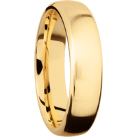 14K Yellow Gold + Satin , Polish Finish