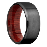 Zirconium + Satin , Polish Finish + Red Heart