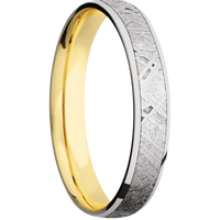 14K White Gold + Polish Finish + 10K Yellow Gold