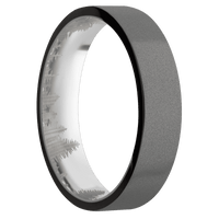 Tantalum Noir + Sand Finish + 14K White Gold