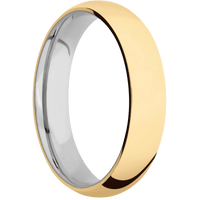 14K Yellow Gold + Polish Finish + Titanium